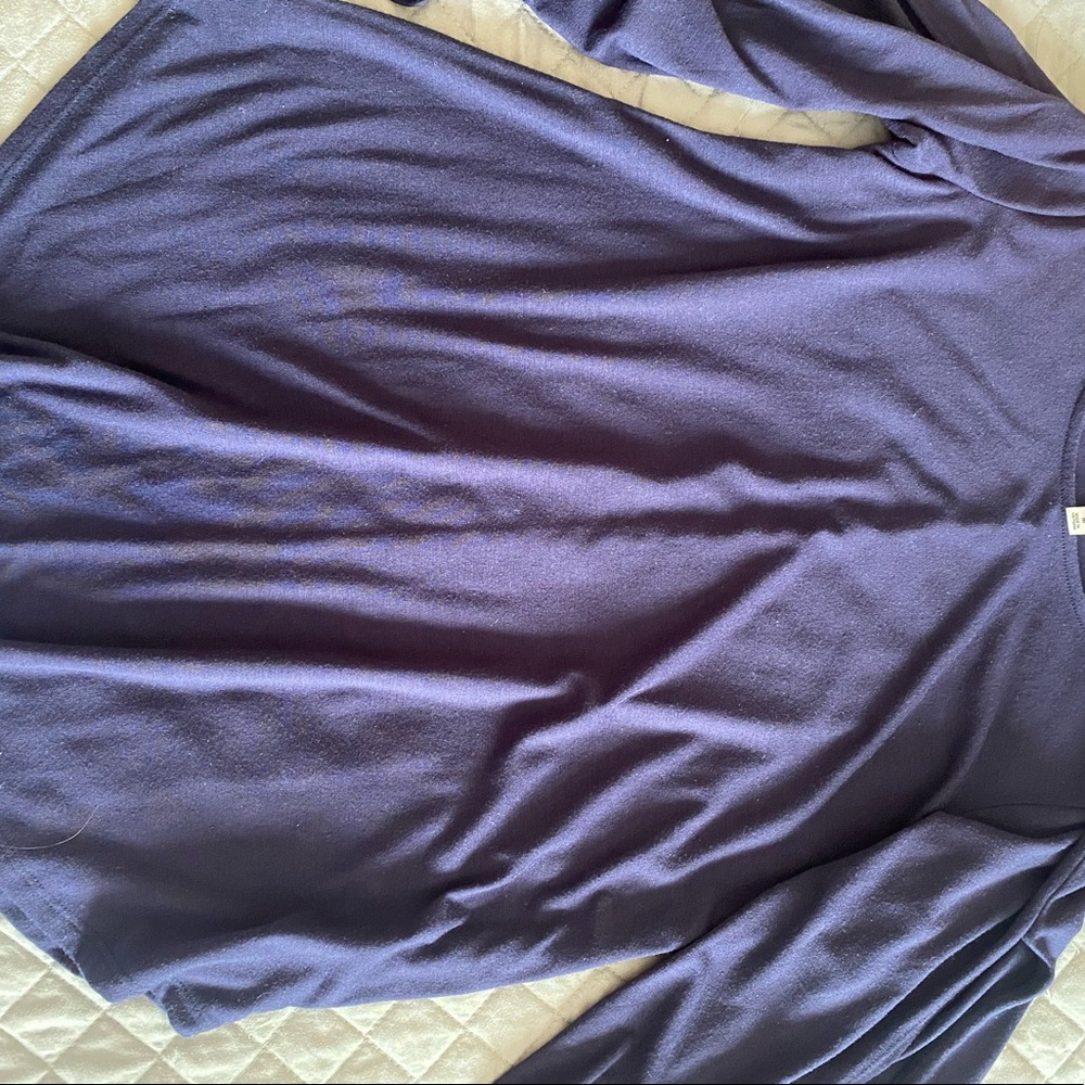 Navy blue quarter length tunic